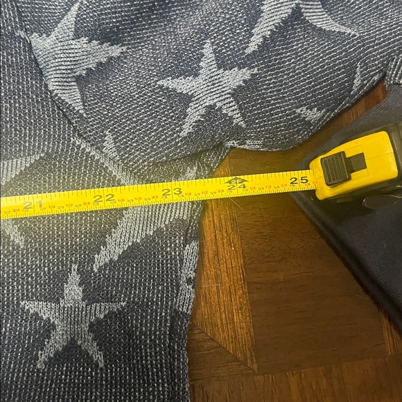 Kori Navy Star Knit Top Sz medium women’s sweater sweatshirt nwot #865 - Picture 7 of 8